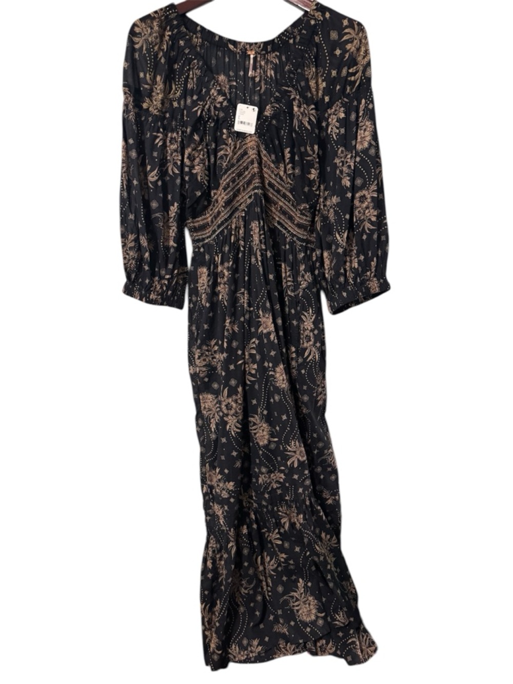 NWT Free People Golden Hour Maxi Dress Size Large Boho MSRP $168 - Picture 4 of 16